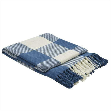 Wicklow Check Throw - China Blue Park Designs - The Fox Decor